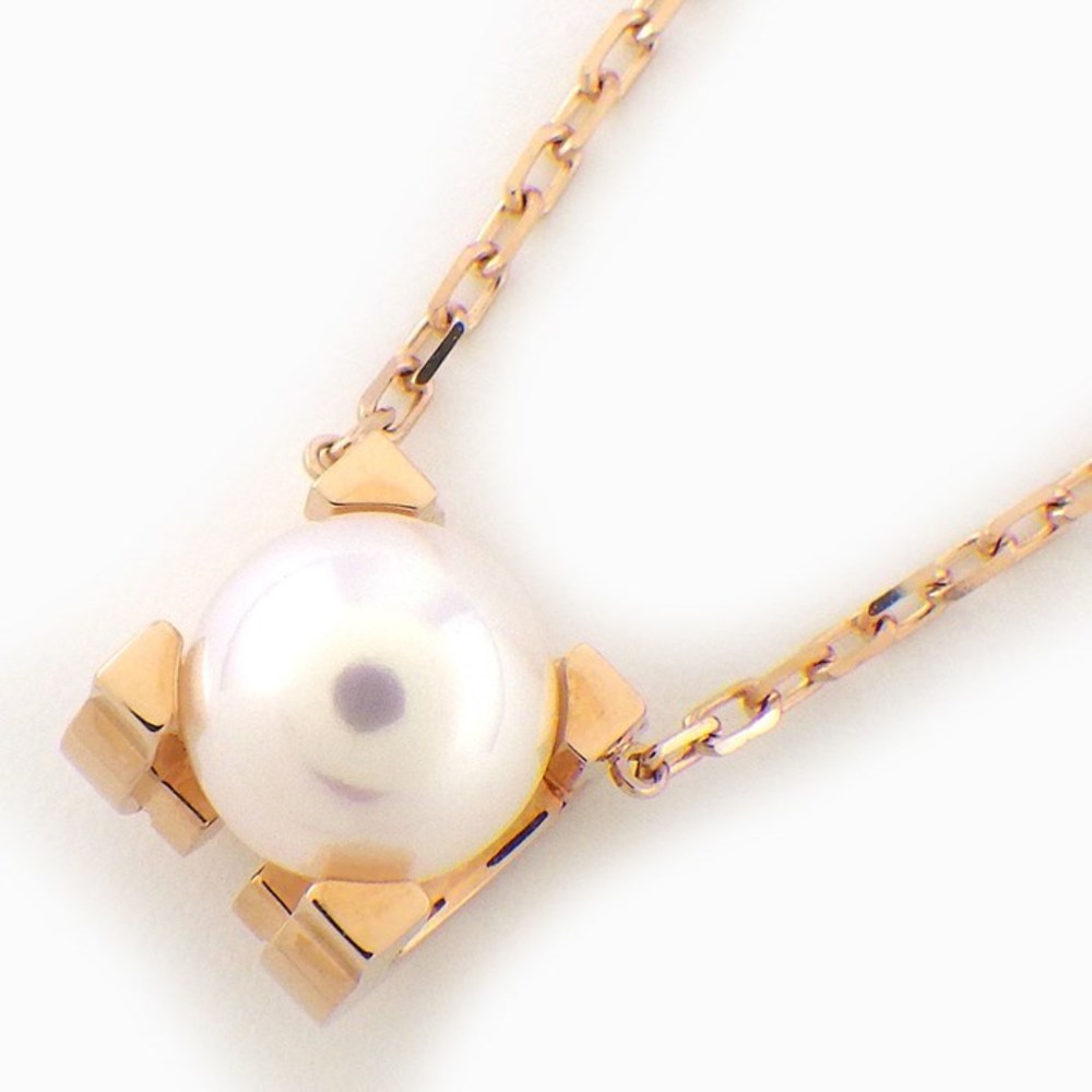 Cartier C Setting Necklace Pearl Pink Gold